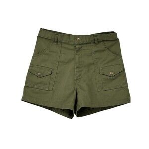 Vintage Boy Scouts Uniform Cargo Shorts, Youth . 20" Waist, Olive Green Measure.